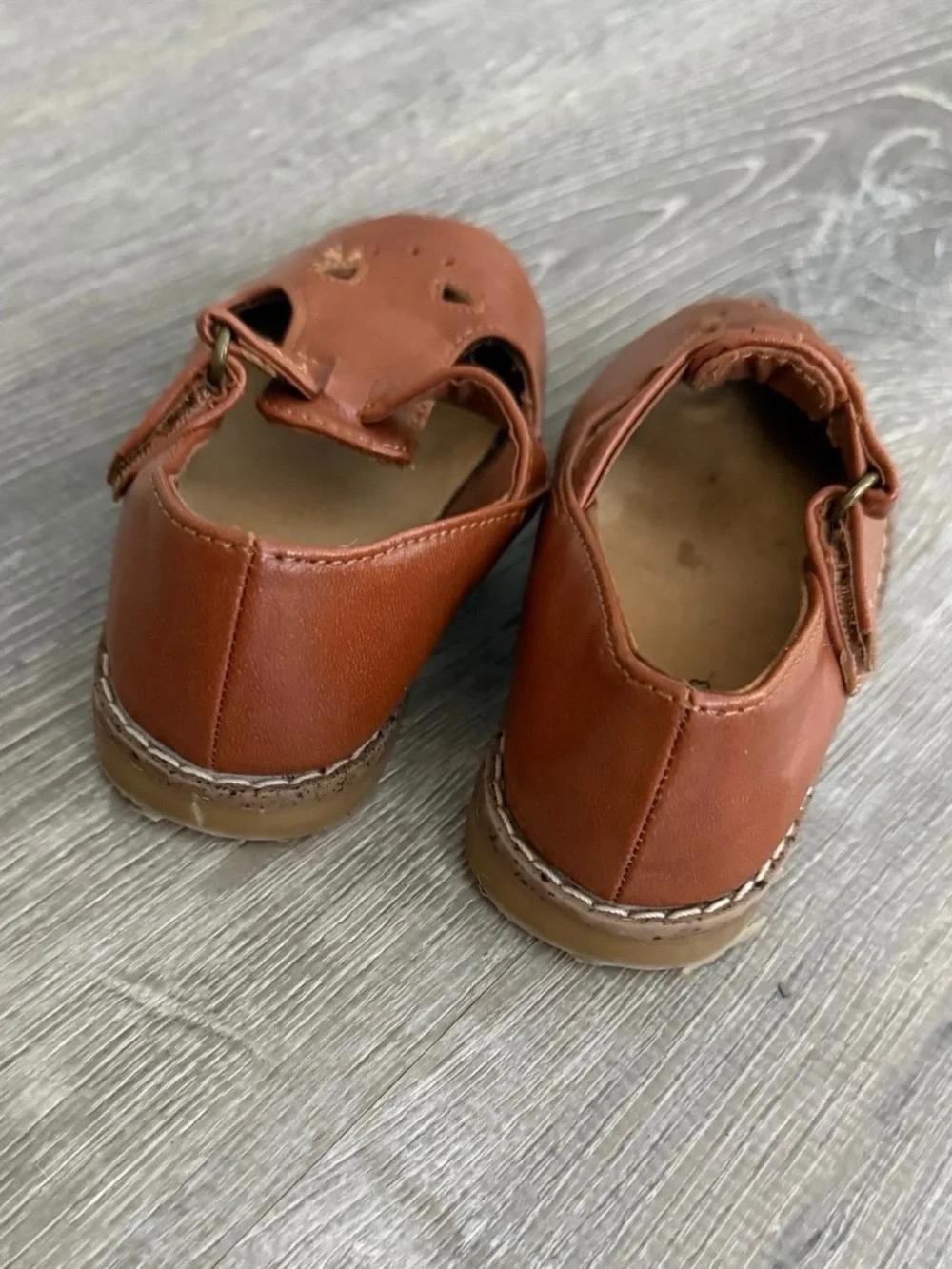 Zara Kids Tan Mary Jane Shoes with T-Strap